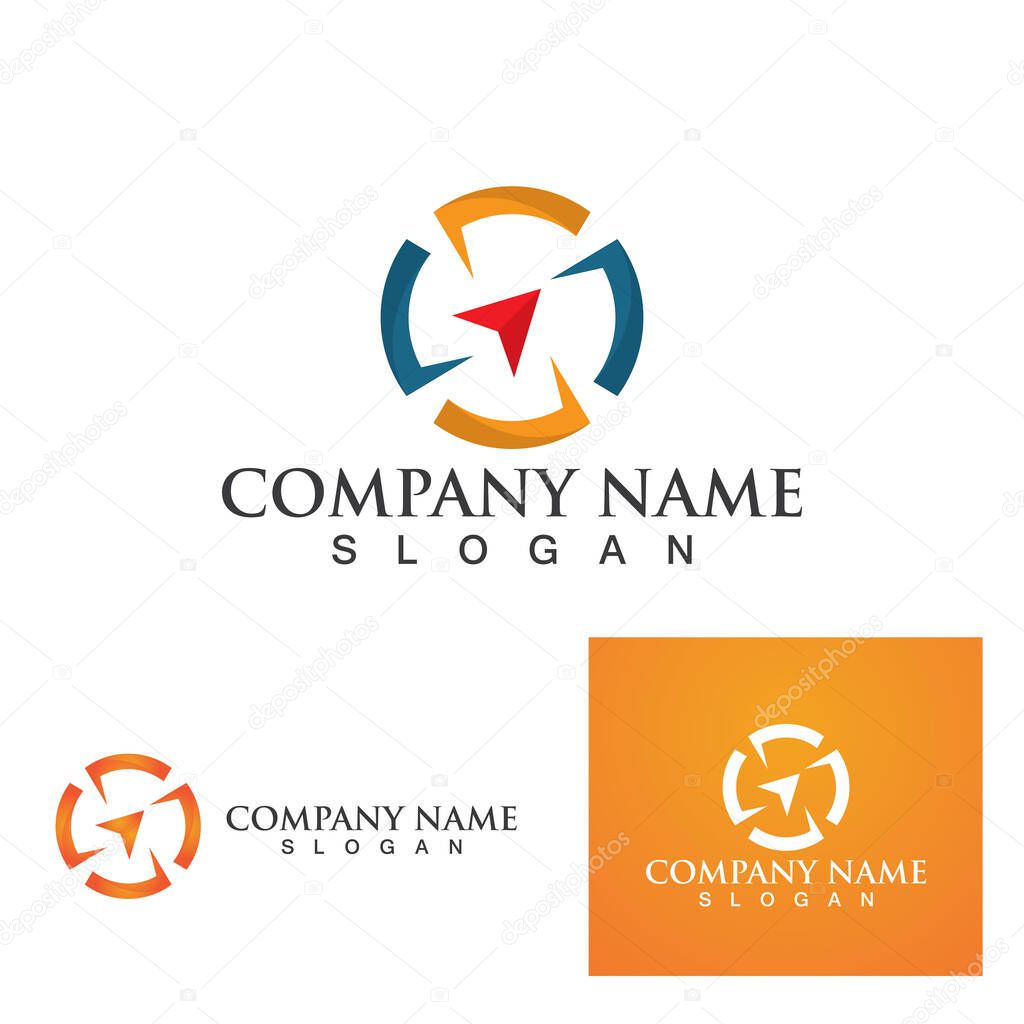 Compass logo  signs and symbols