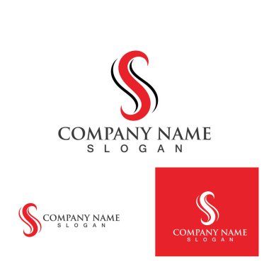 S harfi logo tasarım vektörü