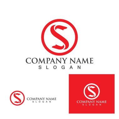 S harfi logo tasarım vektörü