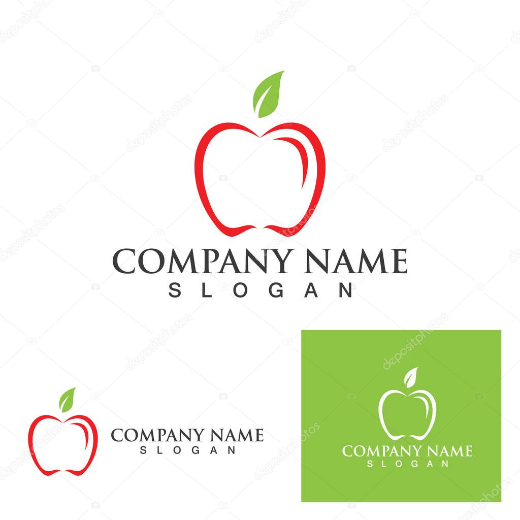 Apple vector illustration design icon logo template