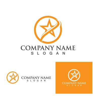Yıldız simgesi şablon vektör illüstrasyon tasarımı
