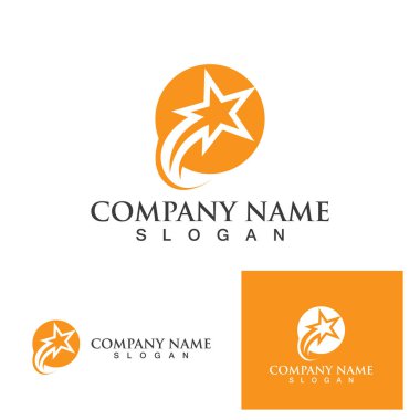 Yıldız simgesi şablon vektör illüstrasyon tasarımı