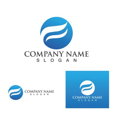 Su dalgası simgesi vektör çizim logosu