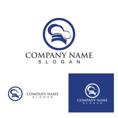 şapka şefi logo şablon vektör çizimi
