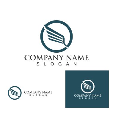 kanat logosu vektör illüstrasyon tasarımı