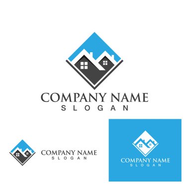 ev logo vektör resimleme şablonu