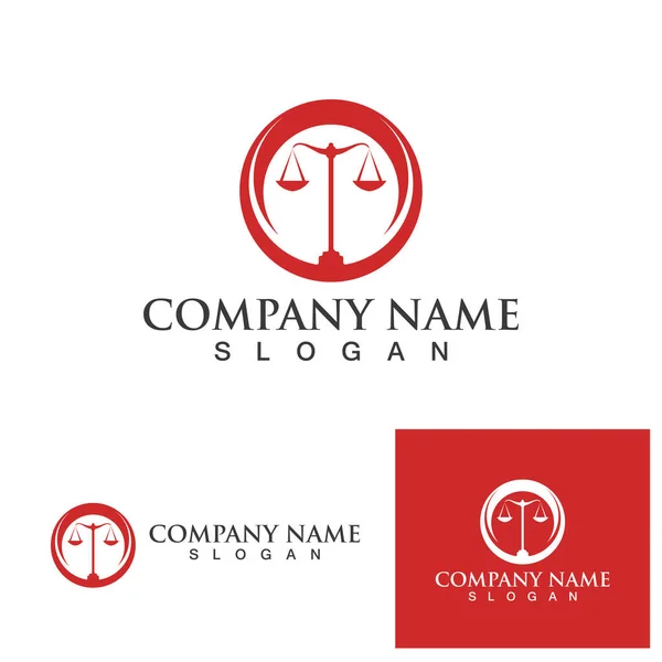 Justice Lawyer Logo Symbols Template Icons — Stock Vector