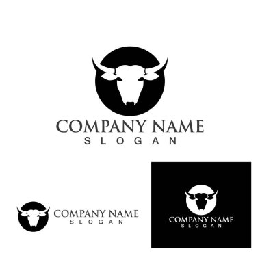 İnek logosu vektör resmetme tasarımı