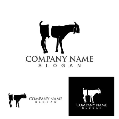 Keçi Logosu Şablon vektör illüstrasyon tasarımı