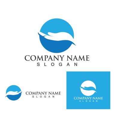 Hand logo and symbols template icon