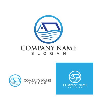 ev binalar logo ve simgeleri simgeleri templat