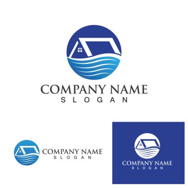 ev binalar logo ve simgeleri simgeleri templat