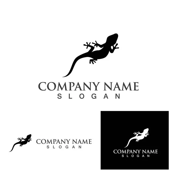 Lagarto Animais Logotipo Símbolos Temlate Vetor — Vetor de Stock