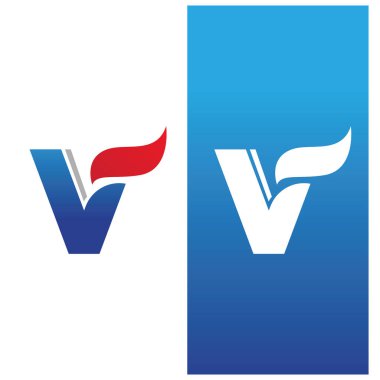 V Logo Template vector eps10