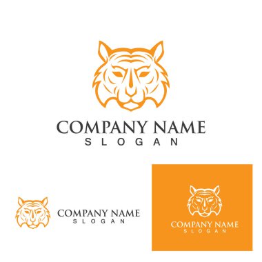Tiger logo maskot beyaz arka plan baş