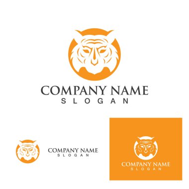 Tiger logo maskot beyaz arka plan baş