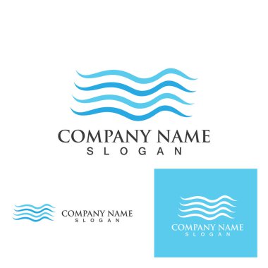 Su dalgası simgesi vektör çizim logosu