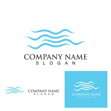 Su dalgası simgesi vektör çizim logosu