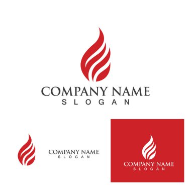Fire with flame  Logo  Vector icon illustration 