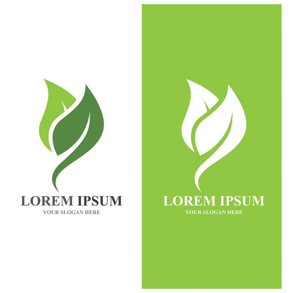 Leaf Green Ecology Nature Logo Element Vector — Stock Vector
