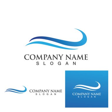 Dalgalar plaj logosu ve semboller simge uygulaması