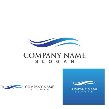 Dalgalar plaj logosu ve semboller simge uygulaması