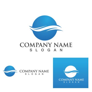 Dalgalar plaj logosu ve semboller simge uygulaması