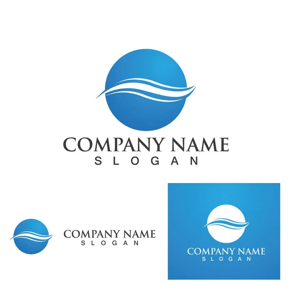 Wellen Strand Logo Und Symbole Vorlage Symbole App — Stockvektor