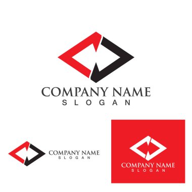 Ok vektör illüstrasyon simgesi Logo Şablonu tasarımı