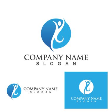 İnsan karakteri logo işareti, sağlık logo. Doğa logo işareti. Yeşil yaşam logo sinyali