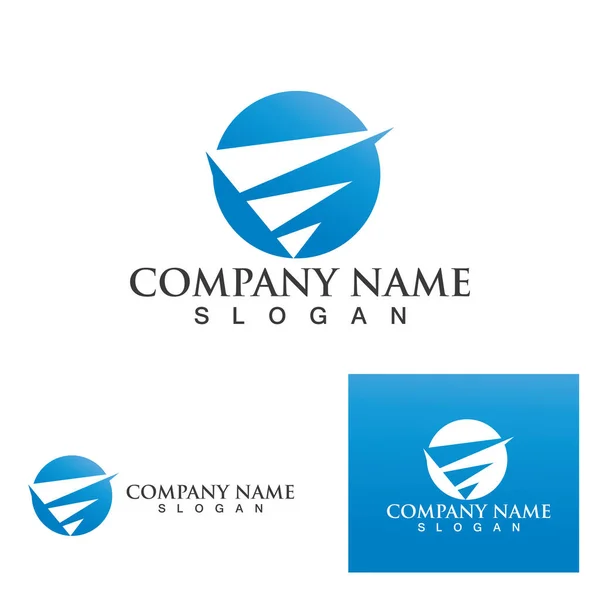 Finanças Negócios Mais Rápidas Logo Template Vector Icon Illustration Design —  Vetores de Stock