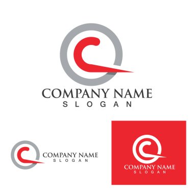 C Logo şablonu tasarım Vecto