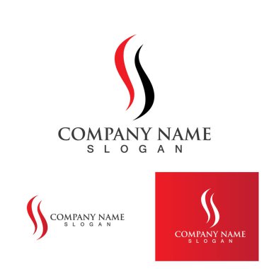 S logosu ve sembolleri şablon vektör simgesi