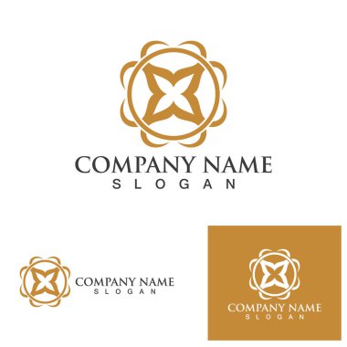 Soyut mandala çiçeği girdap logo ikon vektör tasarımı. Zarif premium süs vektör logoti sembolü. Otel spa salonu ve atölyesi logosu