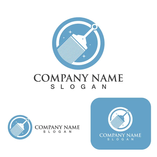 Modelo Vetor Ilustração Logotipo Símbolo Limpeza — Vetor de Stock