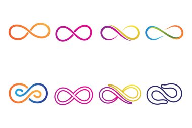 Sonsuzluk Tasarımı Vektör Simgesi Logo şablonu tasarımı