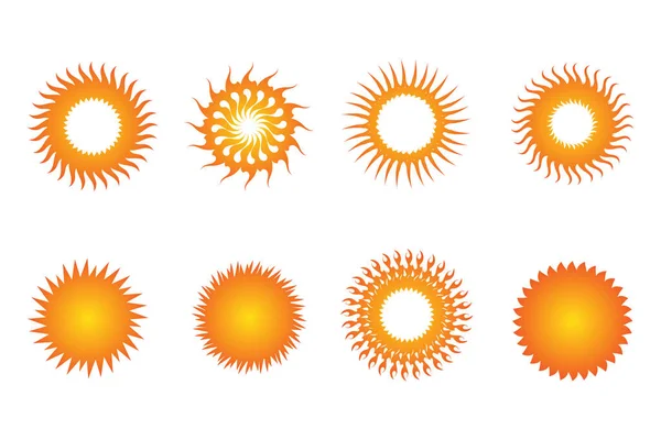 Sun Vector Ilustración Icono Logo Plantilla Diseño — Vector de stock