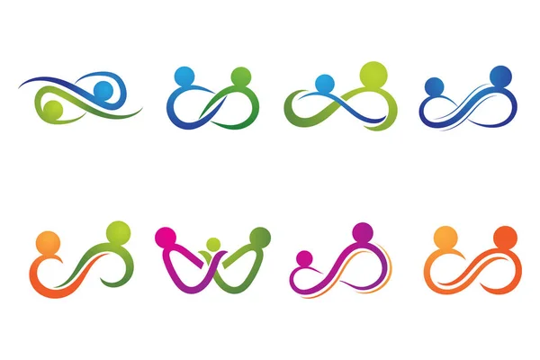 Нескінченність Дизайн Векторна Ілюстрація Дизайн Шаблону Логотипу — стоковий вектор
