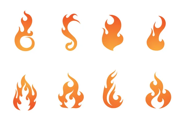 Feuer Flammenvektor Illustration Design Vorlage — Stockvektor