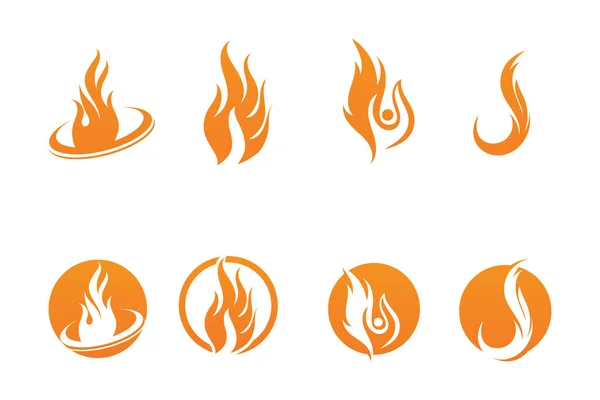 Feuer Flammenvektor Illustration Design Vorlage — Stockvektor