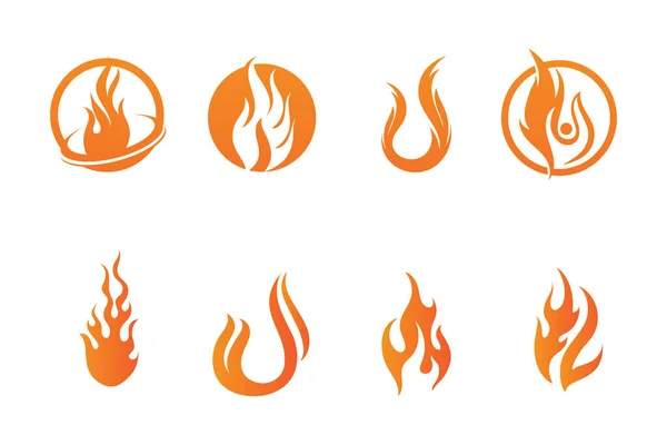 Feuer Flammenvektor Illustration Design Vorlage — Stockvektor