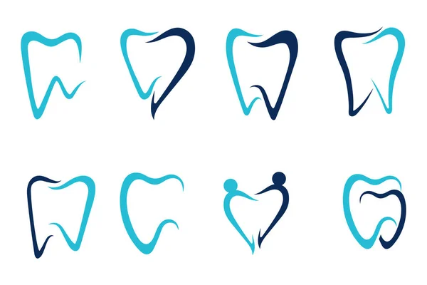 Dentallogo Vorlage Vektor Illustration Icon Design — Stockvektor