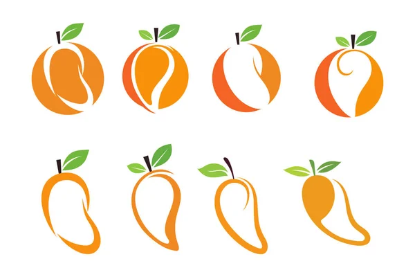 Logo Del Succo Fresco Frutta Mango — Vettoriale Stock