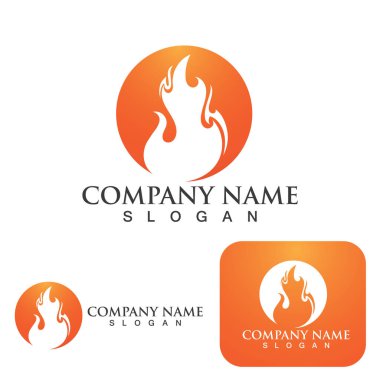 Ateş vektörü çizim şablonunu ateşle