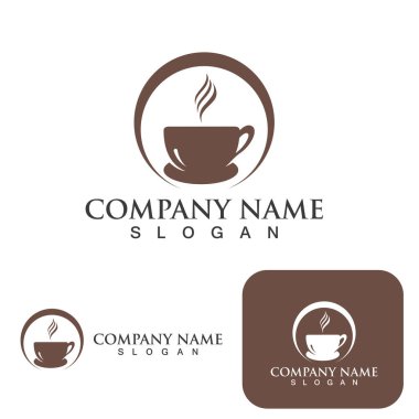 Kahve fincanı Logo Şablon vektör tasarımı