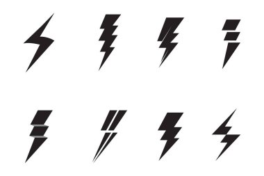 Şimşek logosu ve sembol vektörü