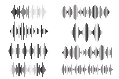 Ses dalgaları vektör çizim şablonu