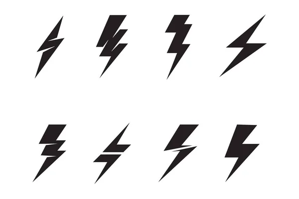 Thunderbolt Logo Und Symbolvektor — Stockvektor