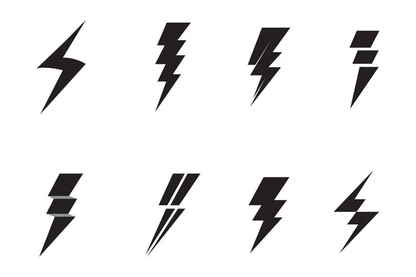 Thunderbolt Logo Und Symbolvektor — Stockvektor