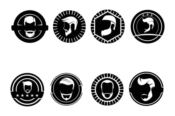 Beard Mustache Logo Symbol — Stock Vector
